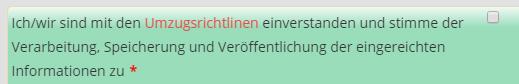 Beispiel zur Bestätigung, dass die Umzugsrichtlinien nach dem DSGVO anerkannt werden