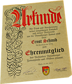 ehrenurkunde s